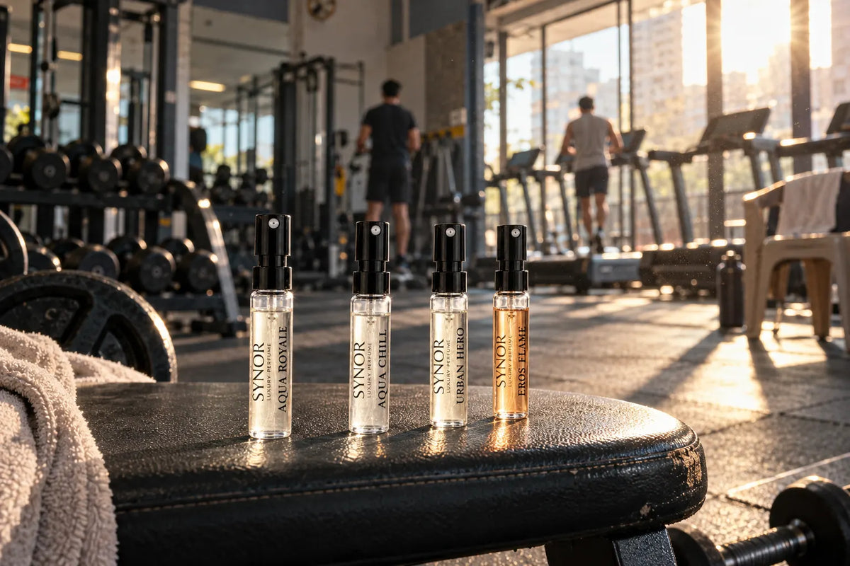 Gym perfume, tested through the sweat: three that held, one that curdled